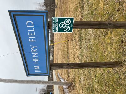 A sign at Jim Henry Field