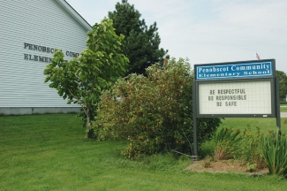 Elementary School welcome sign