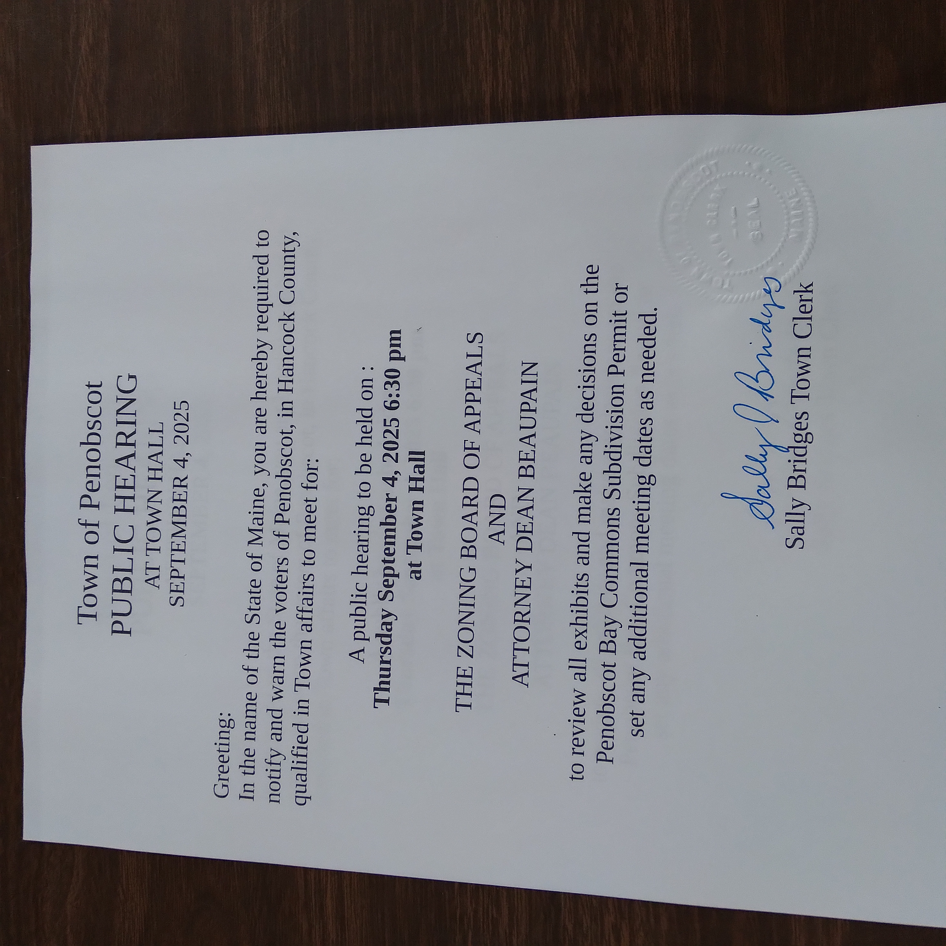 Public Hearing Notice